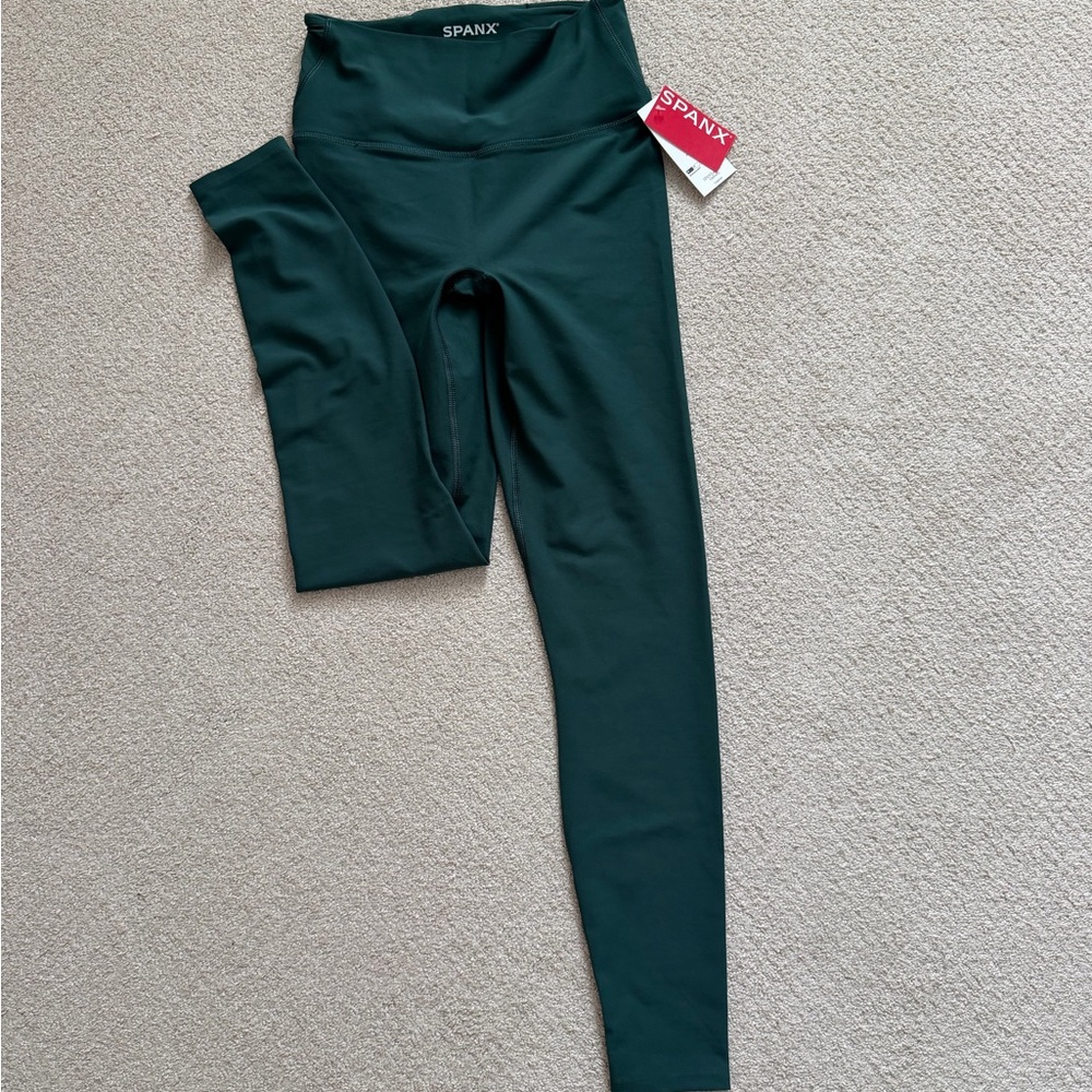 SPANX High-Waist Leggings in Forest Green